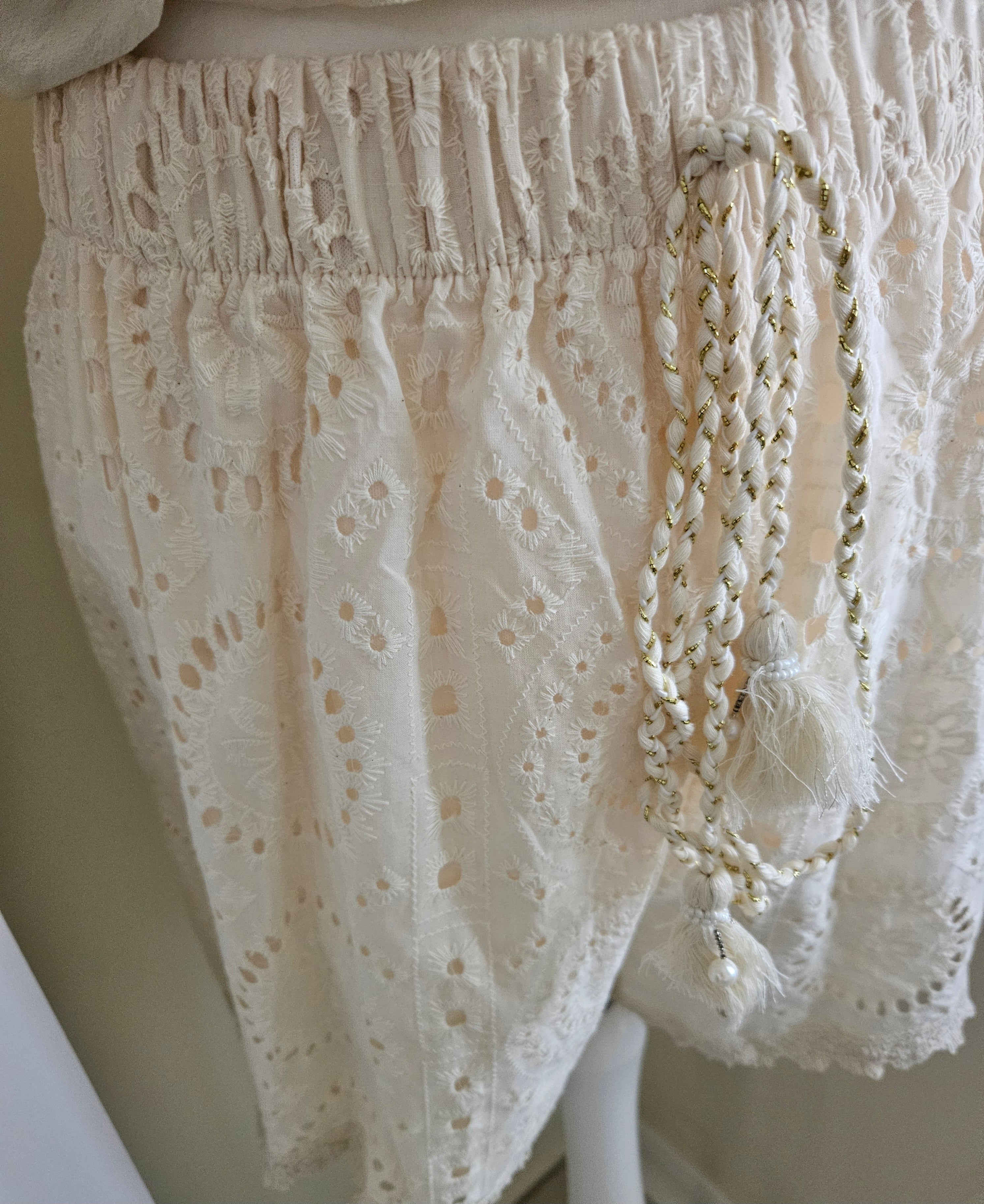 Avani cream broderie anglaise shorts