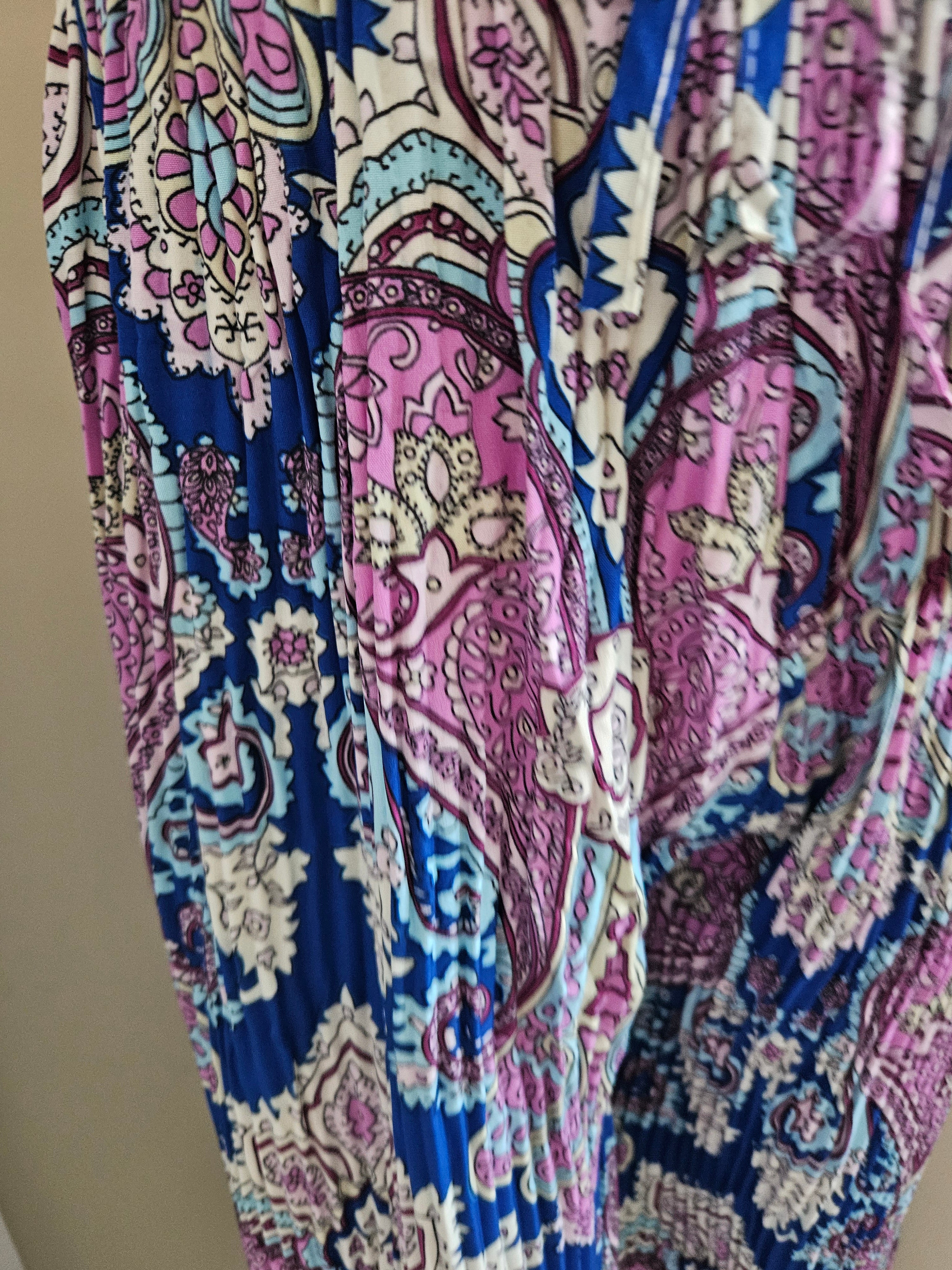 Jannah patterned pleated trousers - Blue - Size 12-18
