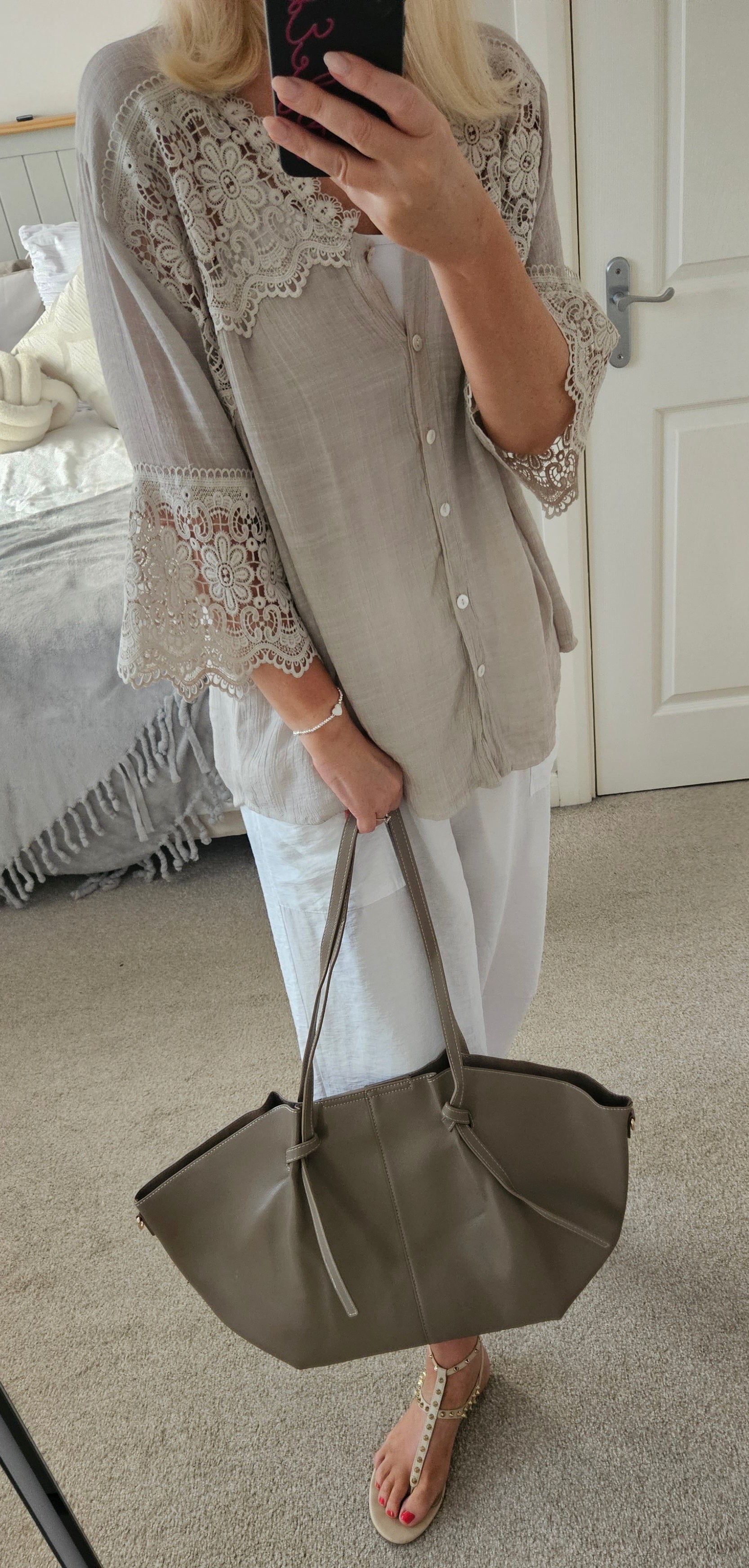 Demi tote bag - Taupe