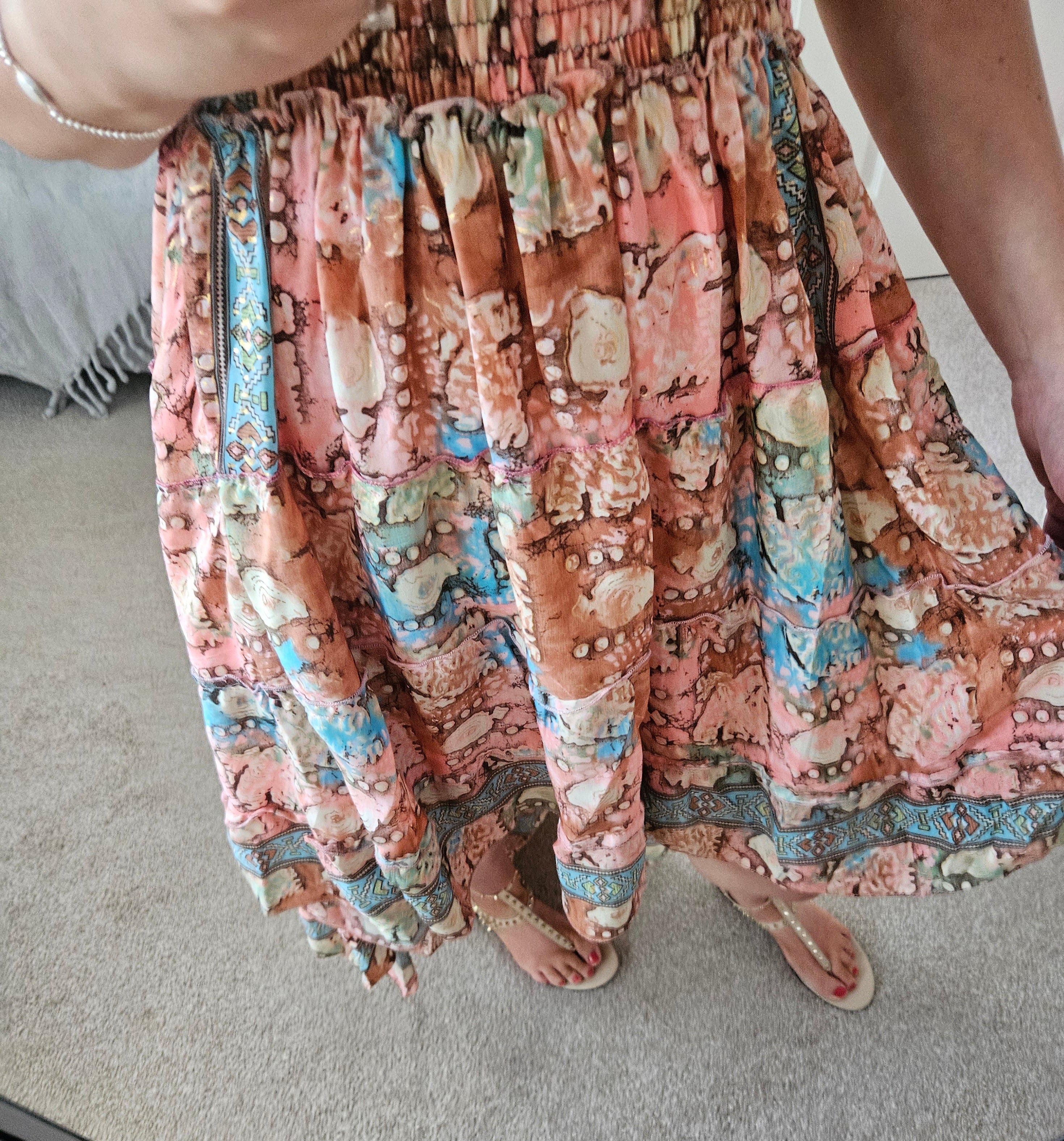 Daphne dip hem bandeau dress