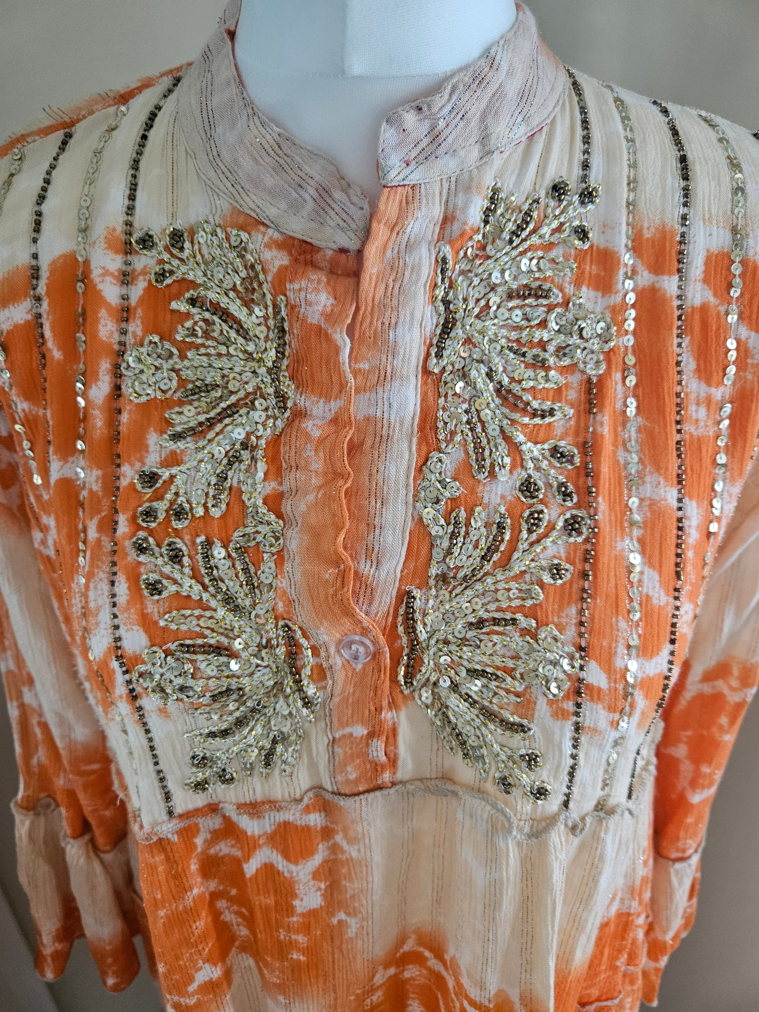 Arabella tie dye dress - Orange