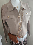 The Hampton tan cardigan/jacket