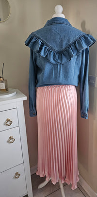 Aegina denim ruffle shirt