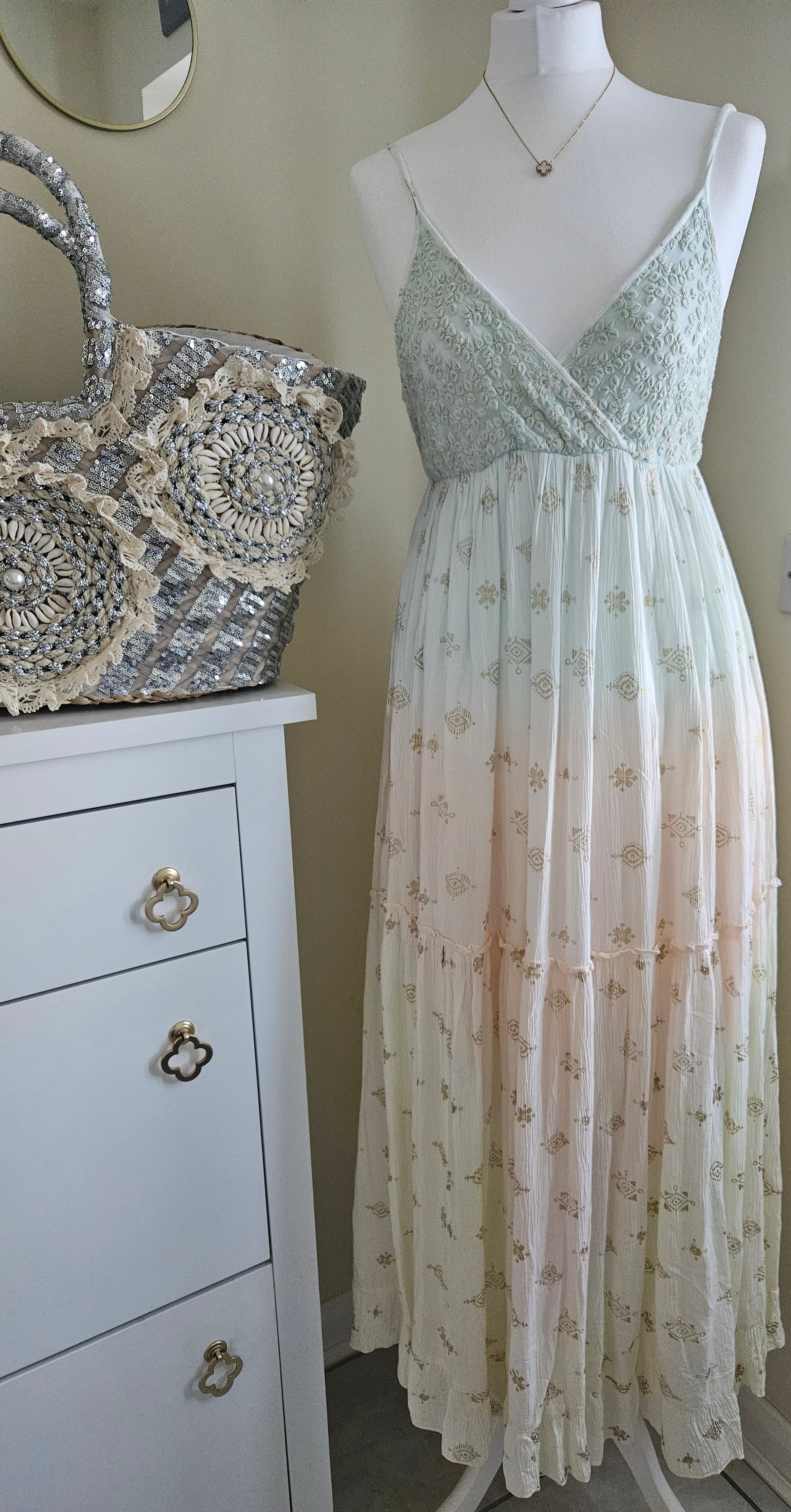 Kythnos ombre maxi dress