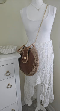 Ibiza white crochet skirt