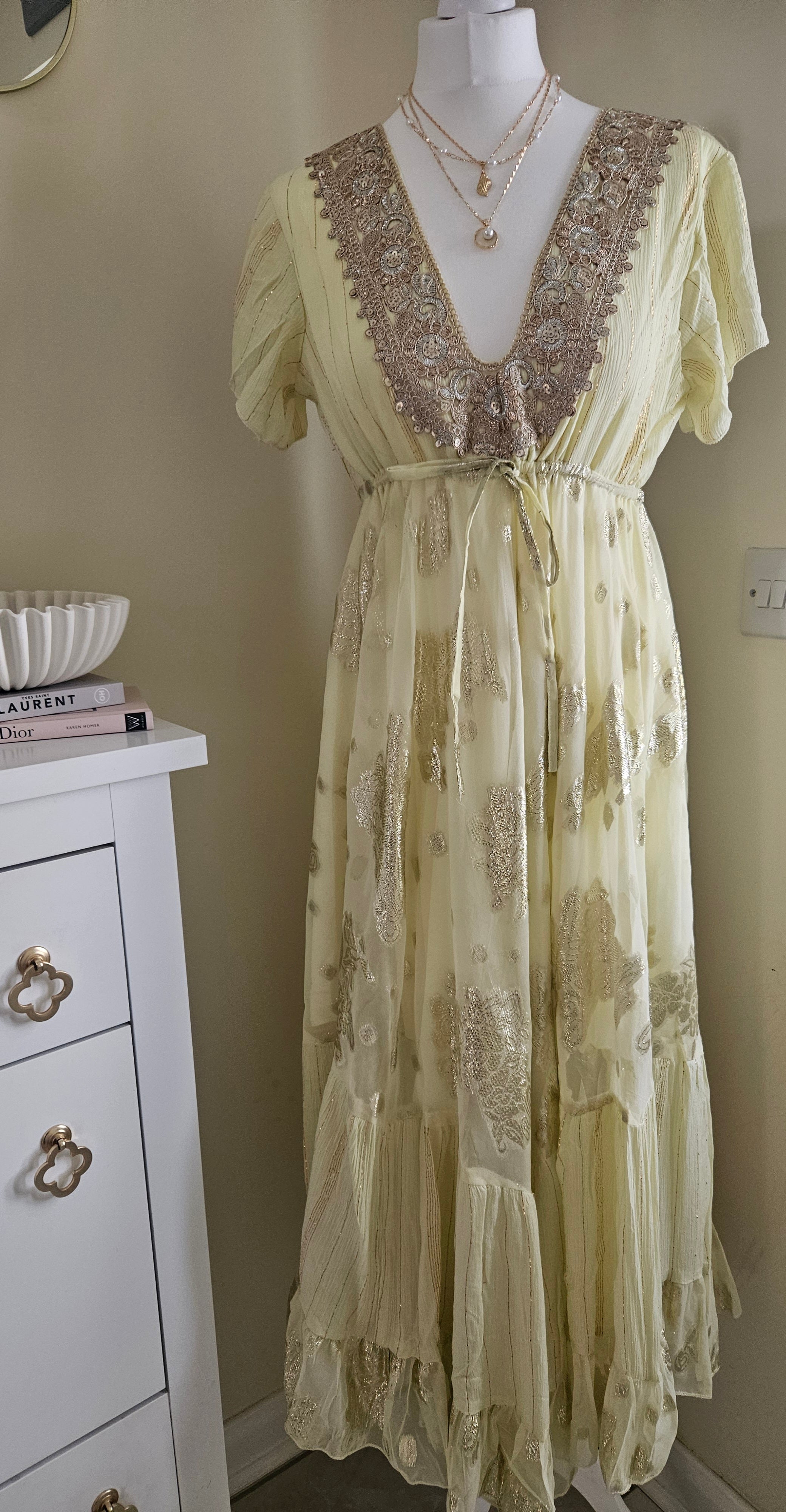 Medina dress - Yellow and gold