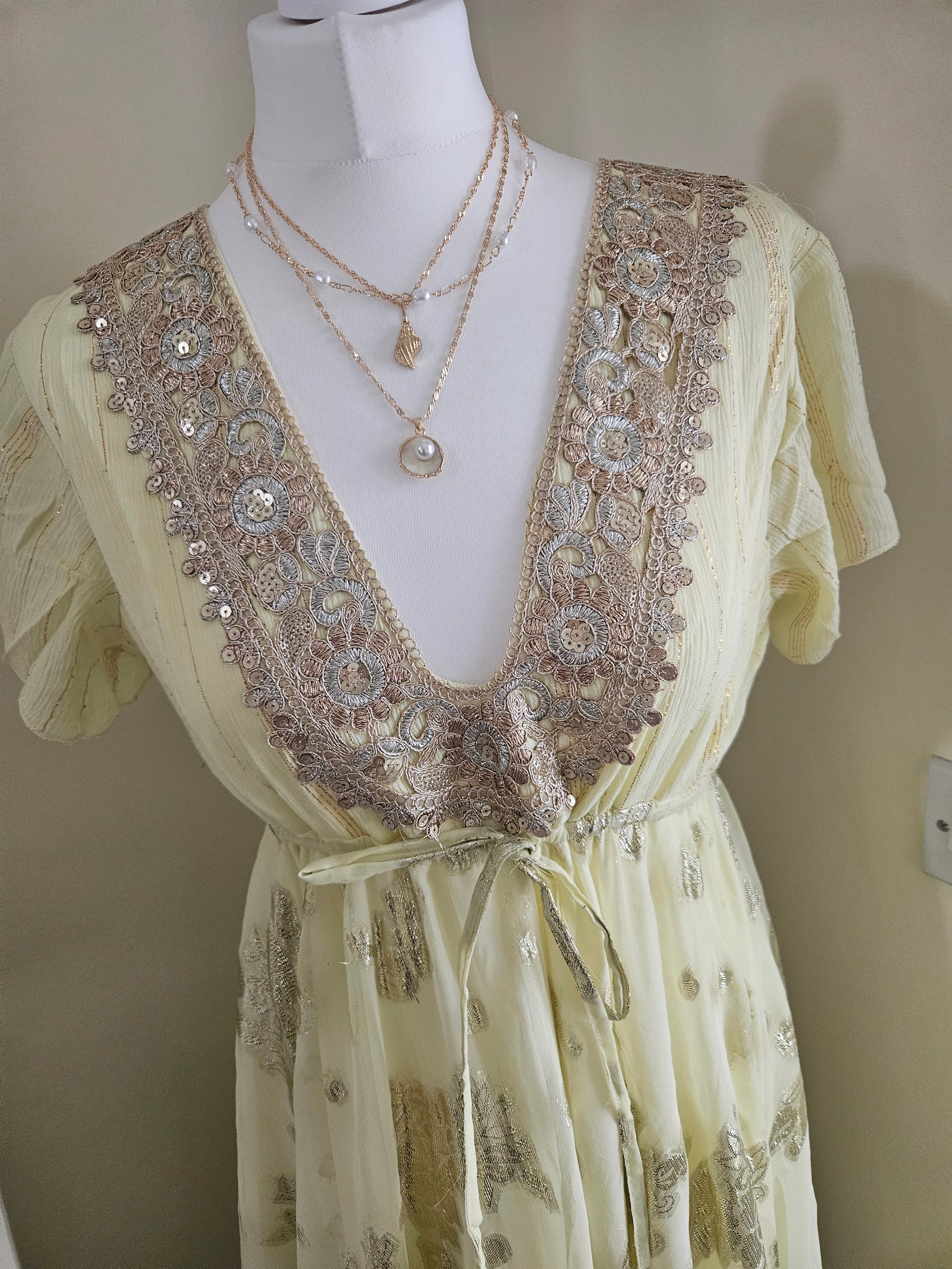 Medina dress - Yellow and gold