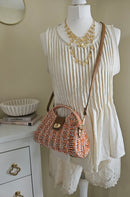 Tillie beige pin tuck sleeveless top