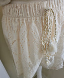Avani cream broderie anglaise shorts