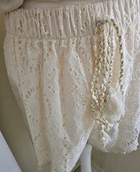 Avani cream broderie anglaise shorts