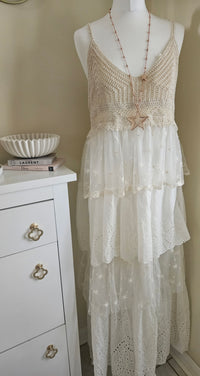 Freya crochet tiered dress