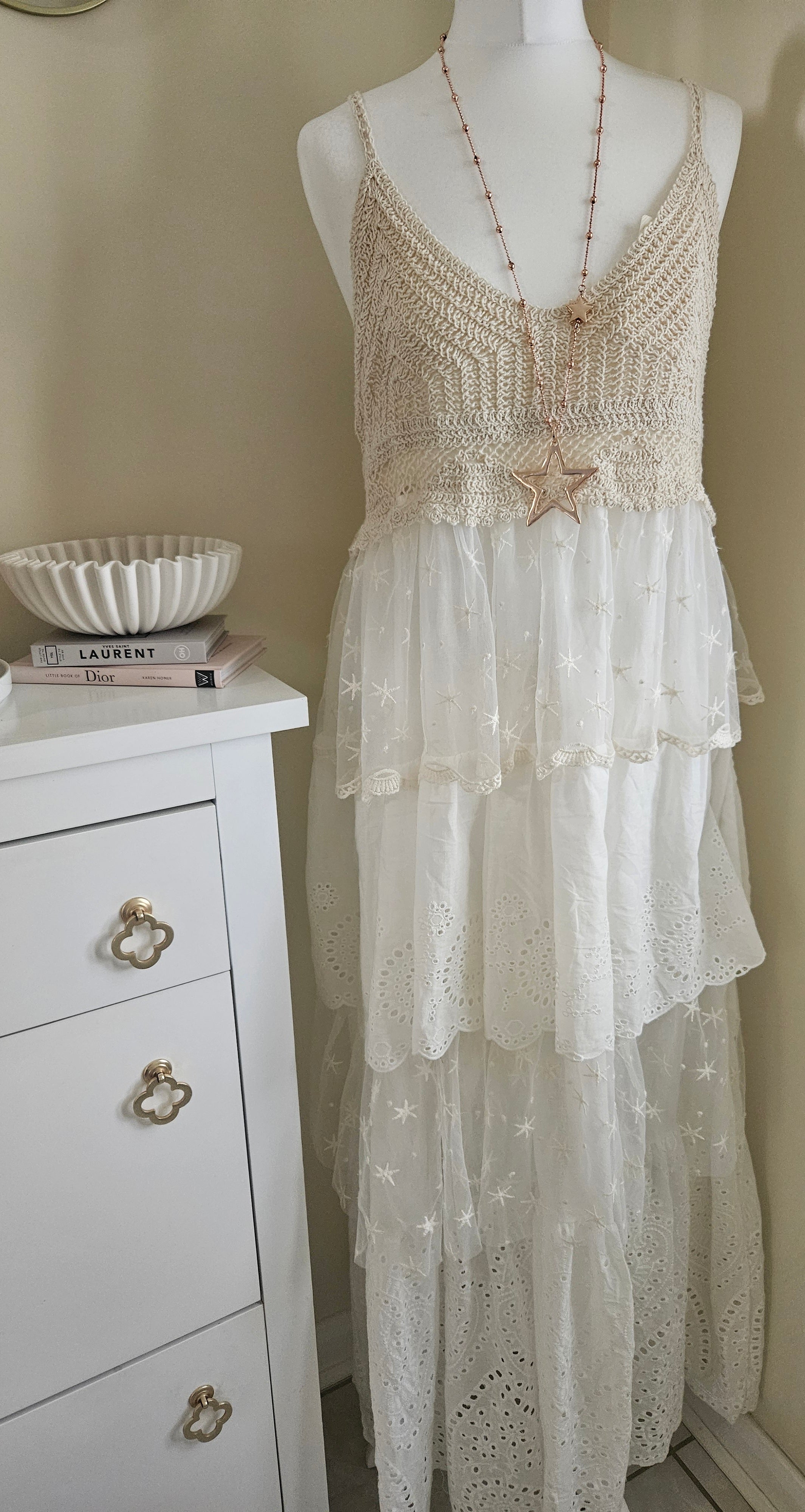 Freya crochet tiered dress