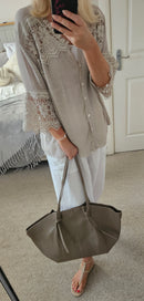 Demi tote bag - Taupe