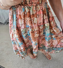 Daphne dip hem bandeau dress