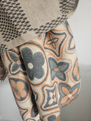 Louisa grey and orange designer inspired scarf