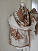 Louise tan and cream designer inspired scarf